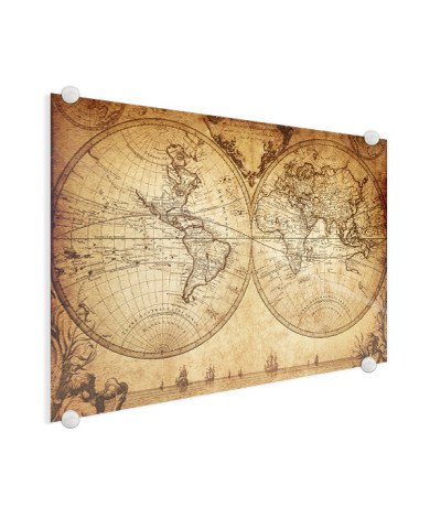 Weltkarte Seefahrt Acrylglas