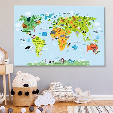 Weltkarte für kinder